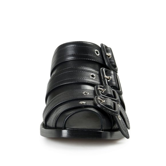 Burberry Women's "Barcroft" Black Heeled Mules Sandals Shoes US 6 IT 36 - Picture 5 of 8